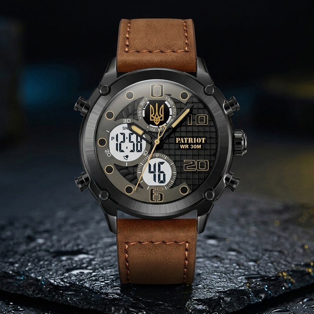 Patriot 017BKBR Тризуб золото Black-Brown