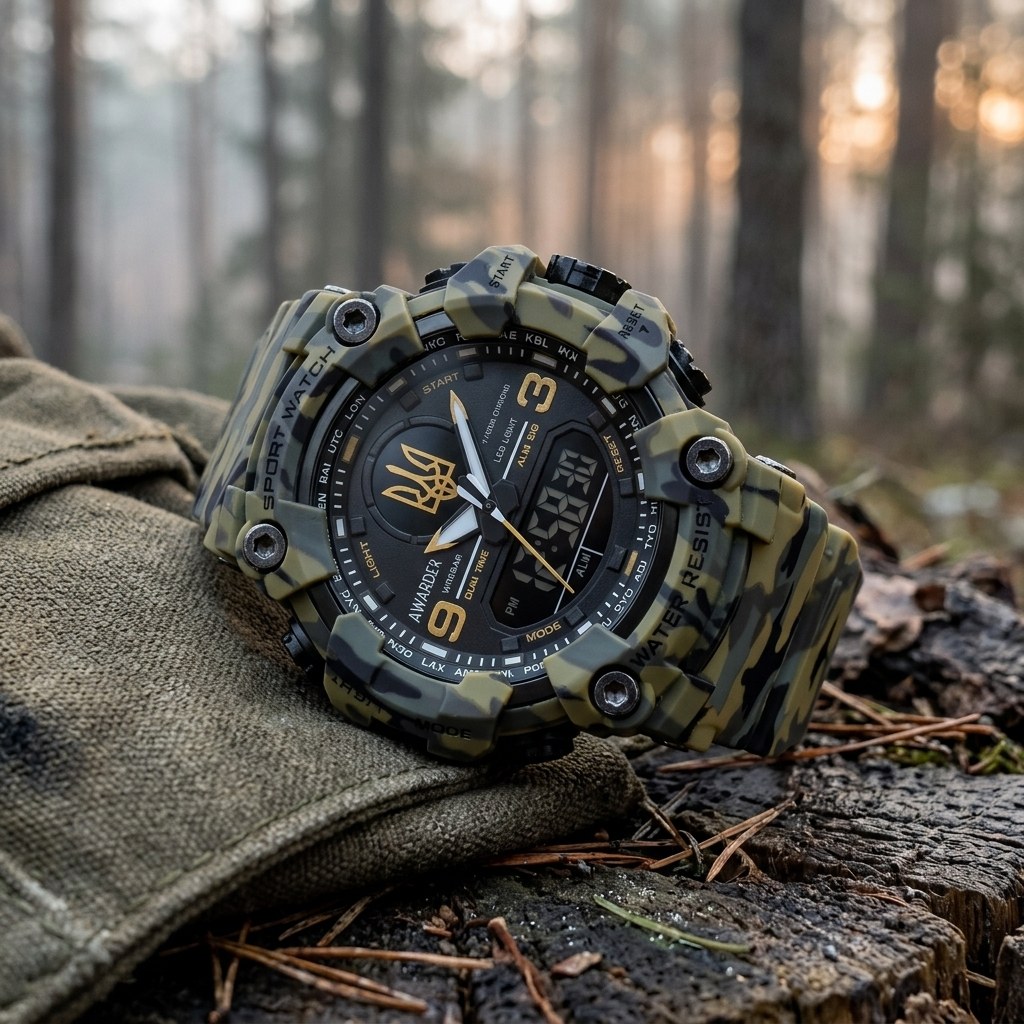 Awarder 001 Тризуб золото Camo Green