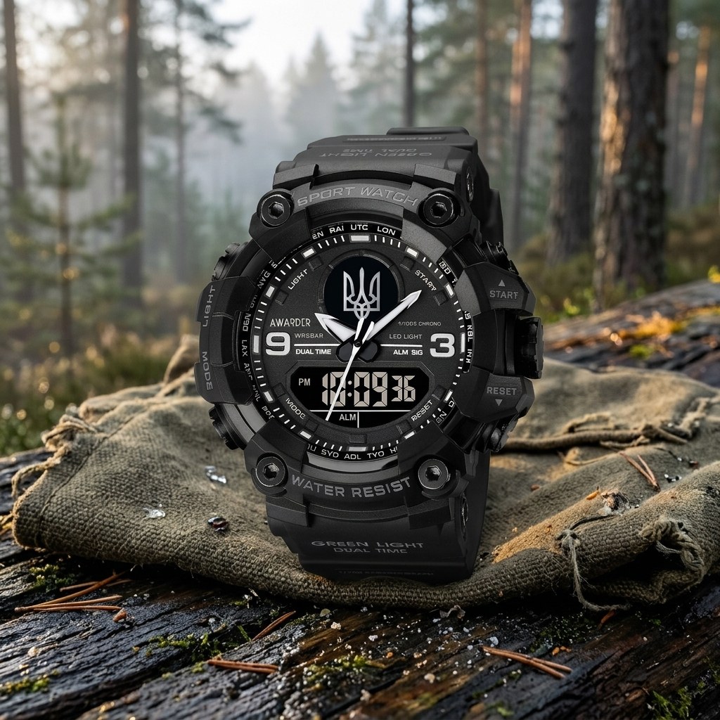 Awarder 001 Тризуб срібло Black