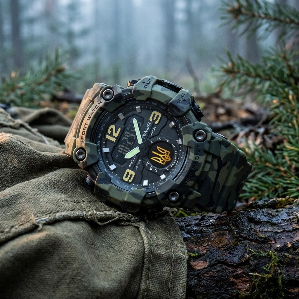 Awarder 004 Тризуб золото Camo Green